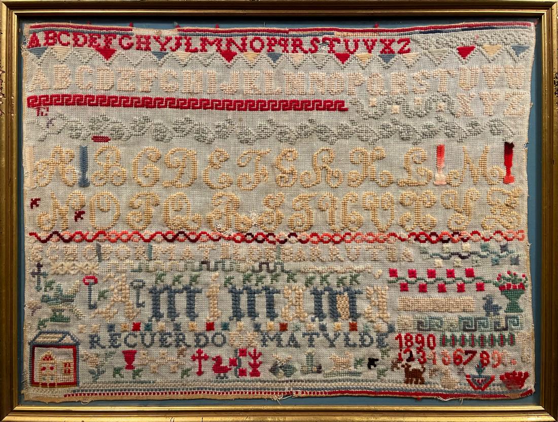 Guatemalan colorful needlework sampler by Matilde (1 of 1)