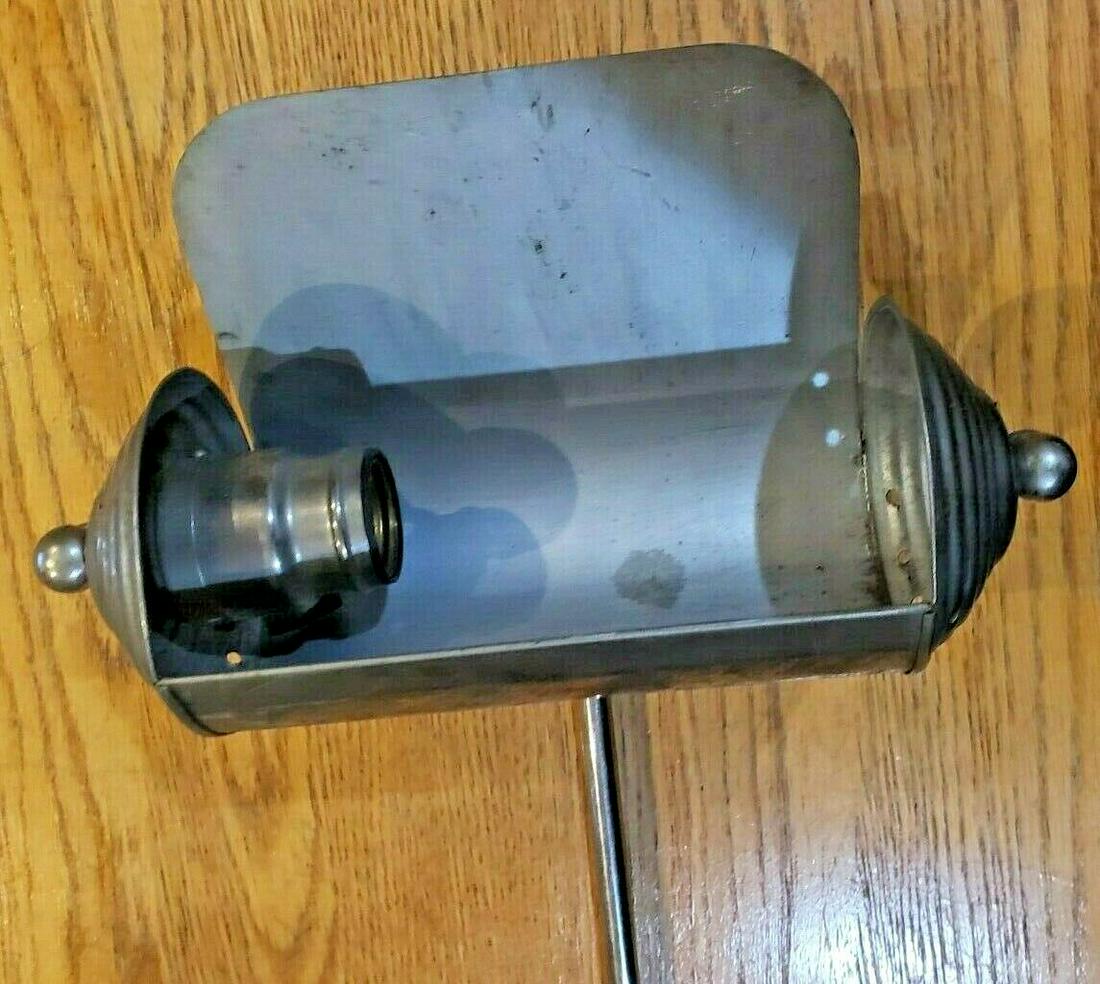 Industrial bench lamp nickel plate 1910 clothe cord (1 of 6)