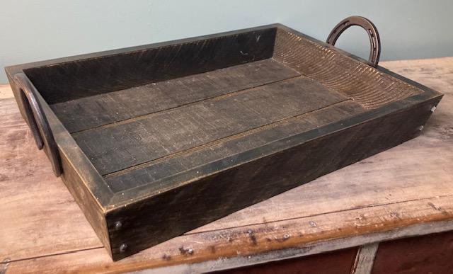 RUSTIC Horseshoe Handle Serving Tray (1 of 6)