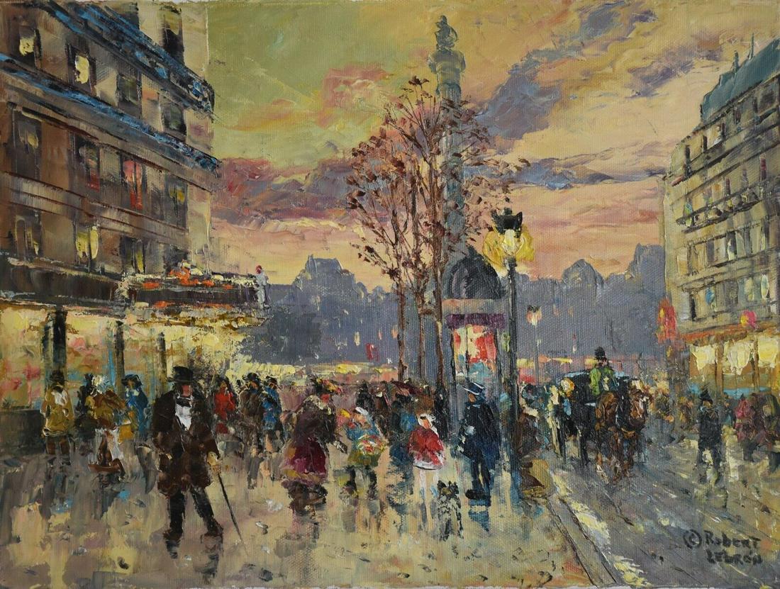 Place de Bastille Paris Oil Painting by Robert Lebron (1 of 8)