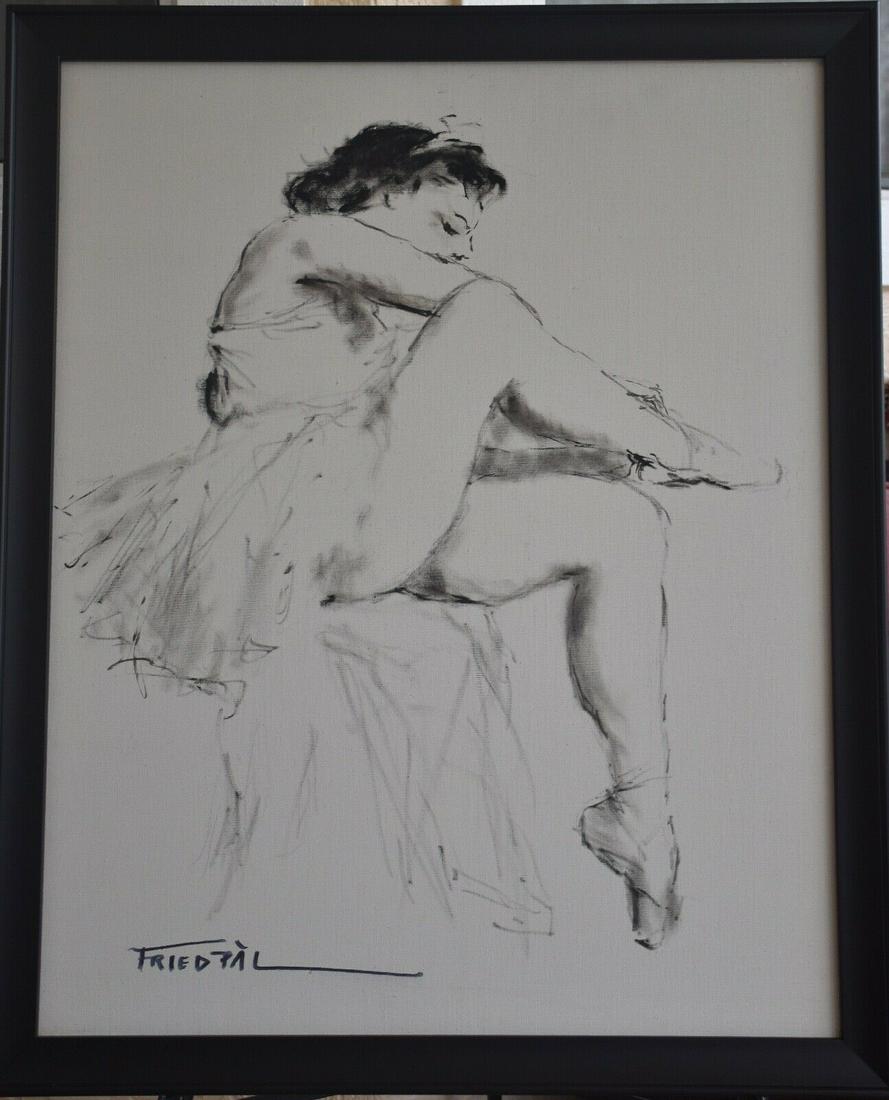 Pal Fried Original Painting Large Oil On Canvas Ballet (1 of 6)