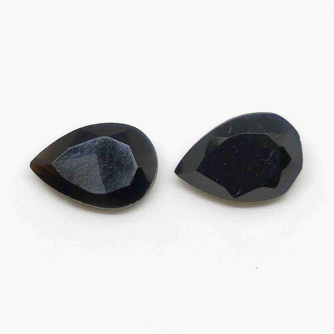 2.45 ct Natural Faceted Black Onyx Pair (1 of 1)