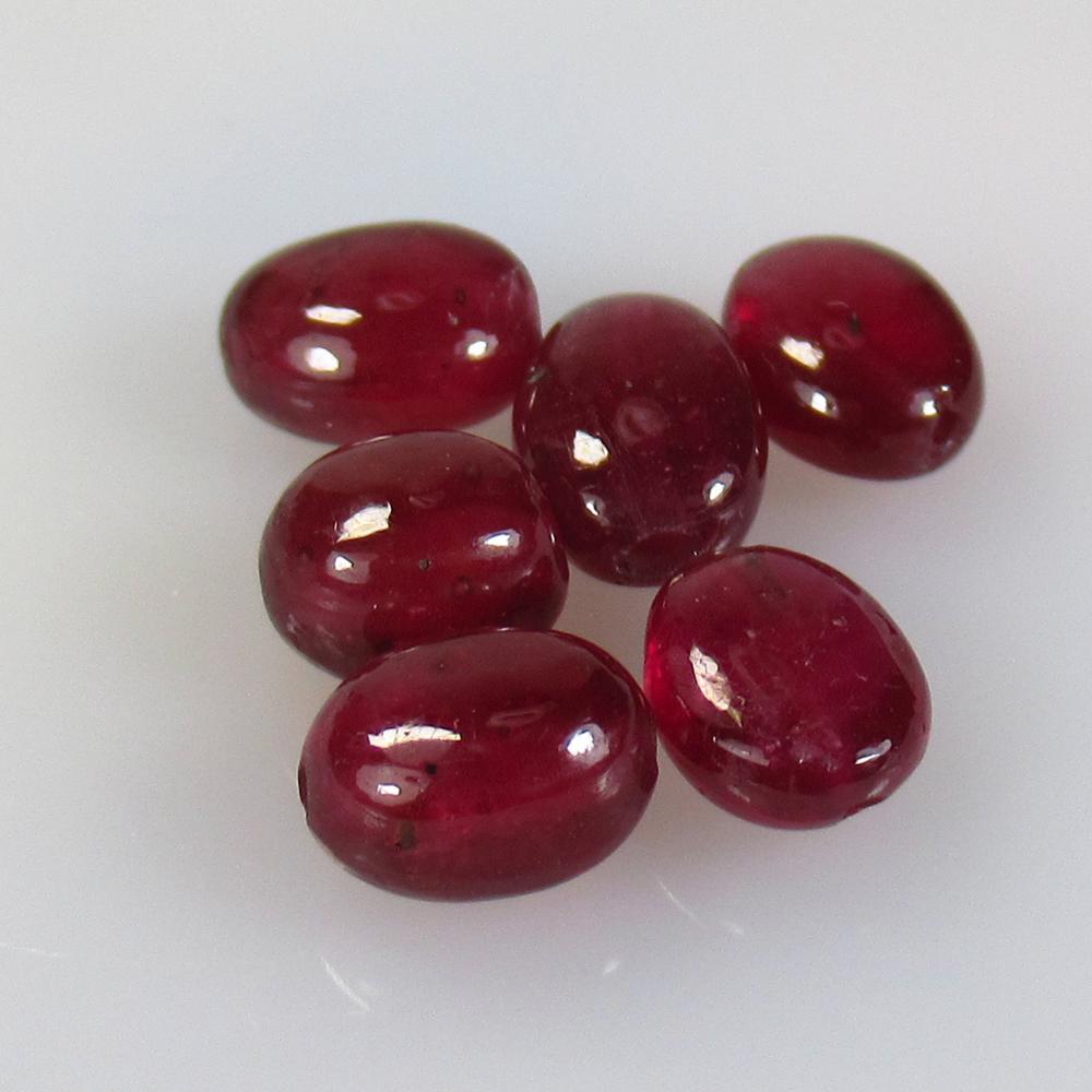 10.24 Ctw Natural 6 Mozambique Red Ruby Dumble Beads (1 of 2)