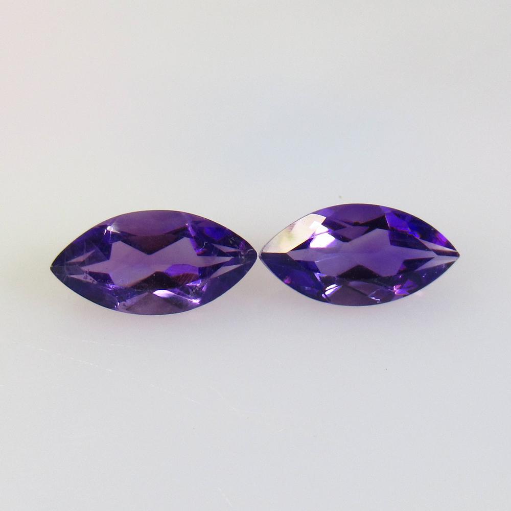 3.30 Ctw Natural Purple Amethyst Marquise Pair: No Reserve! Title: 3.30 Ctw Natural Purple Amethyst Marquise Pair Stone Clarity: VVS Gemstone: Amethyst Carat Weights: 3.30 Size/ Dimensions: 12.10 x 6.10 x 4.30 mm / 2 Pc's Additional Info: Excellent
