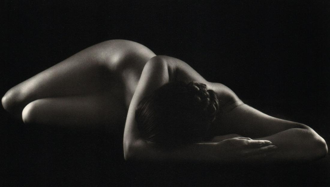 RUTH BERNHARD - Perspective II, 1967: Artist: RUTH BERNHARD Print Title: Perspective II, 1967 Medium: Duotone Photoengraving Printed in USA in 1980’s Image Size approx: 5.25 x 9” Ruth Bernhard (1905 – 2006), was a legend