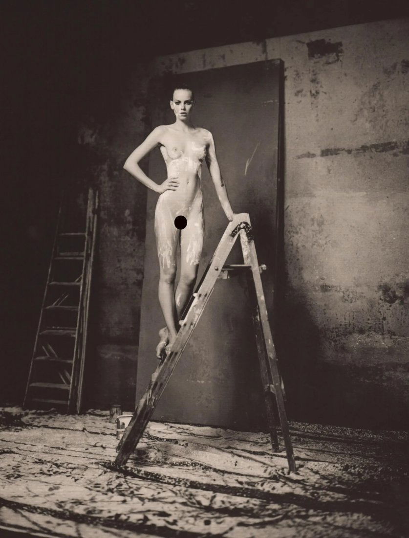 MARC LAGRANGE - The Painter, Stand up, 2012: Artist: MARC LAGRANGE Print Title: The Painter, Stand up, 2012 Printing Date: 2010s Medium: Photo-lithograph Printed in: Italy Image Size: approx. 13 x 10” Reserve: $40.00 Shipping: Domestic: