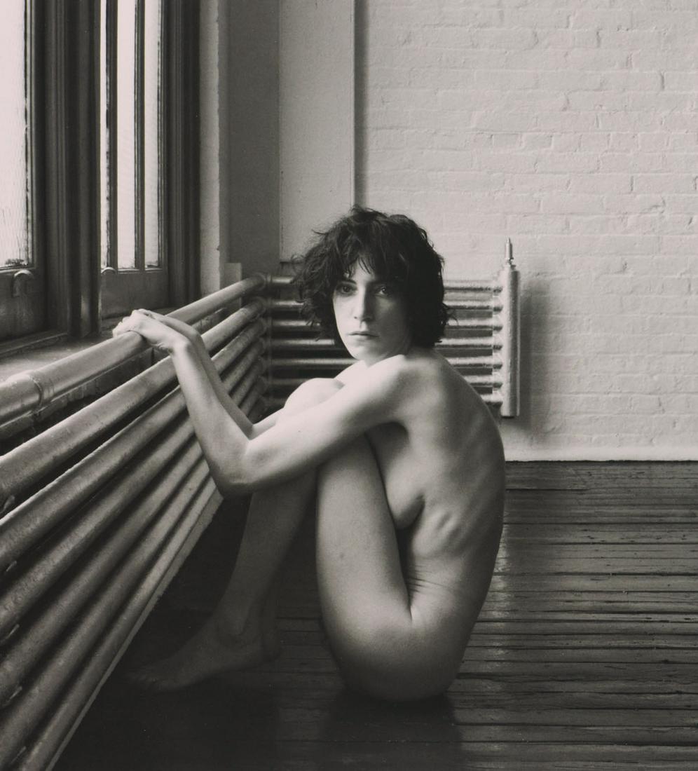 MAPPLETHORPE - Patty Smith, 1976: Artist: MAPPLETHORPE Print Title: Patty Smith, 1976 Medium:Photo-lithograph Printed 1990s in Italy Image size (inches) approx. 10 x 10” Robert Mapplethorpe was an American photographer, known fo