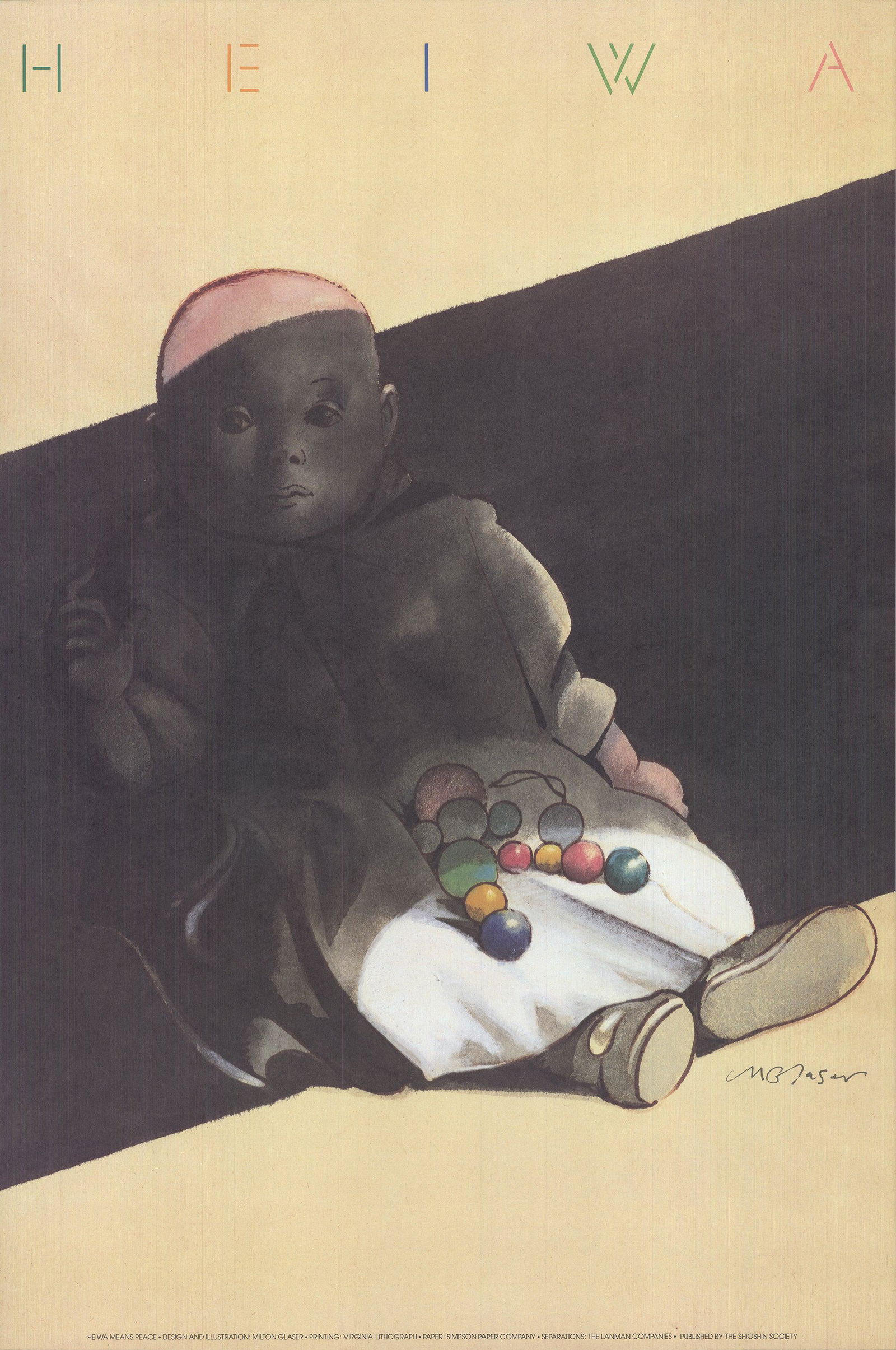 Milton Glaser - Heiwa Means Peace - 1981 Offset (1 of 1)