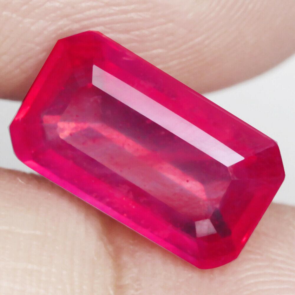 3,46 cts Natural Octagon Pink Red ruby (1 of 3)