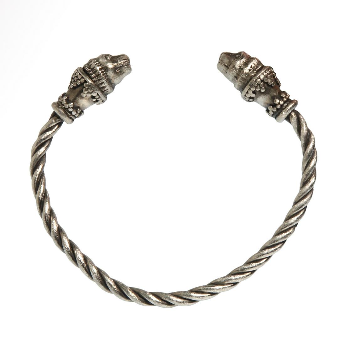 Greek Silver Bracelet with Lions Heads, c. 3rd-2nd (1 of 7)