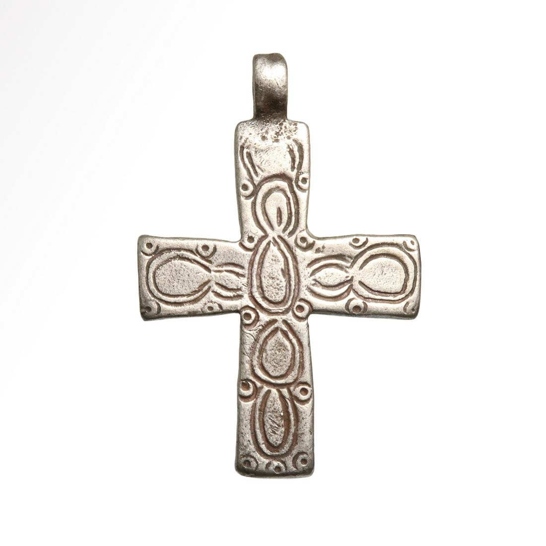 Viking Engraved Silver Cross, c. 11th Century A.D. (1 of 6)