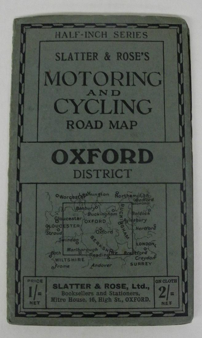 Slatter & Rose's Motoring and Cycling Road Map. Oxford (1 of 5)