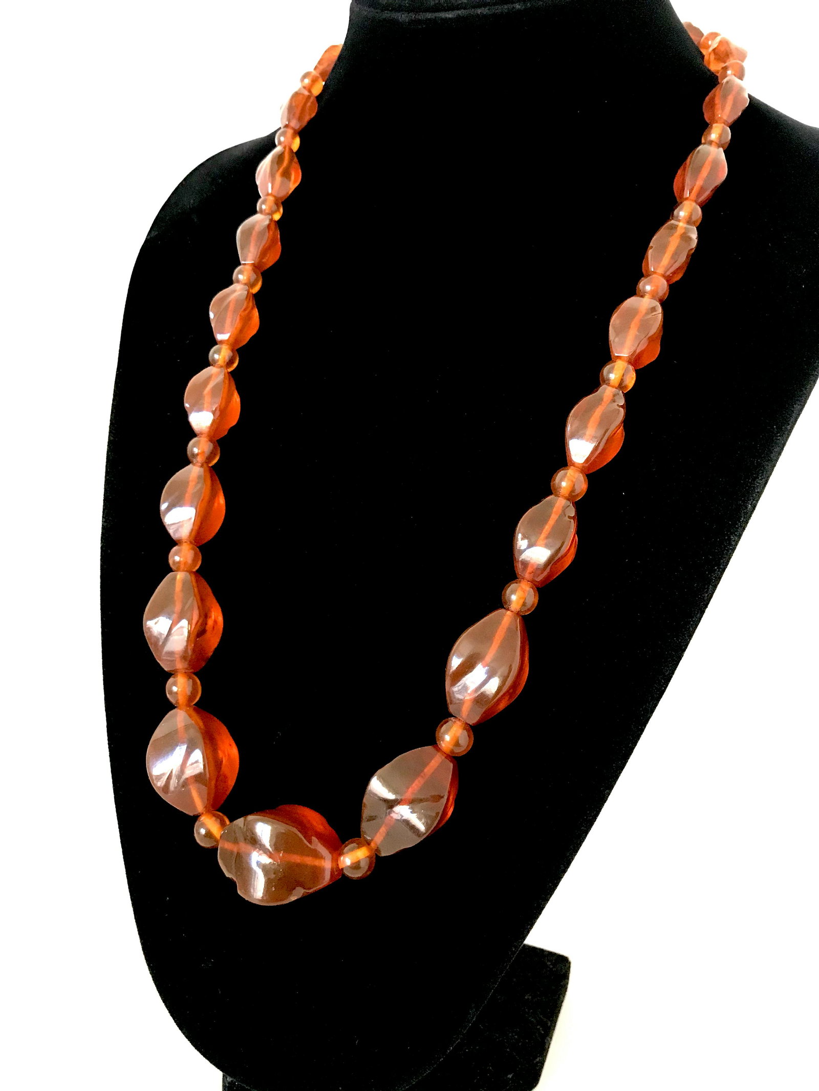 Astonishing Vintage Amber Necklace made from Hand (1 of 10)
