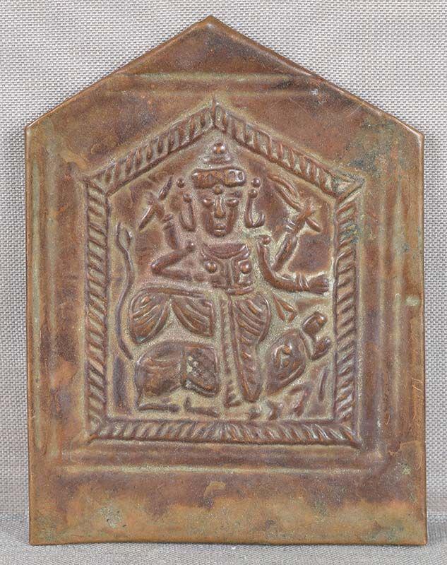 19c Indian votive PLAQUE DURGA (1 of 5)