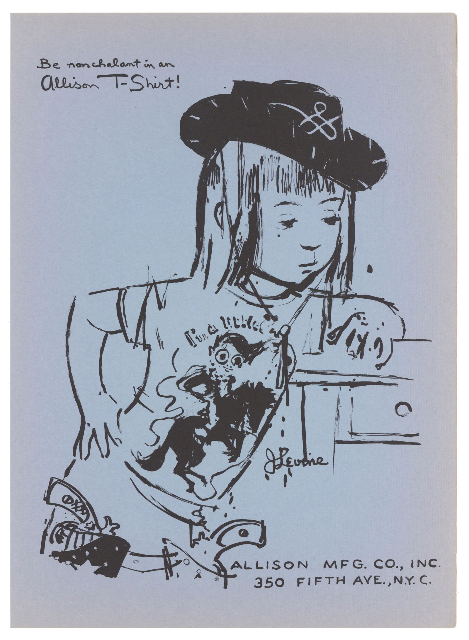 Jack Levine original lithograph: Medium: original lithograph. This lithograph was printed in 1953 for the "Improvisations" portfolio, published by the Artists Equity Association of New York on the occasion of the 1953 Spring Fantasia