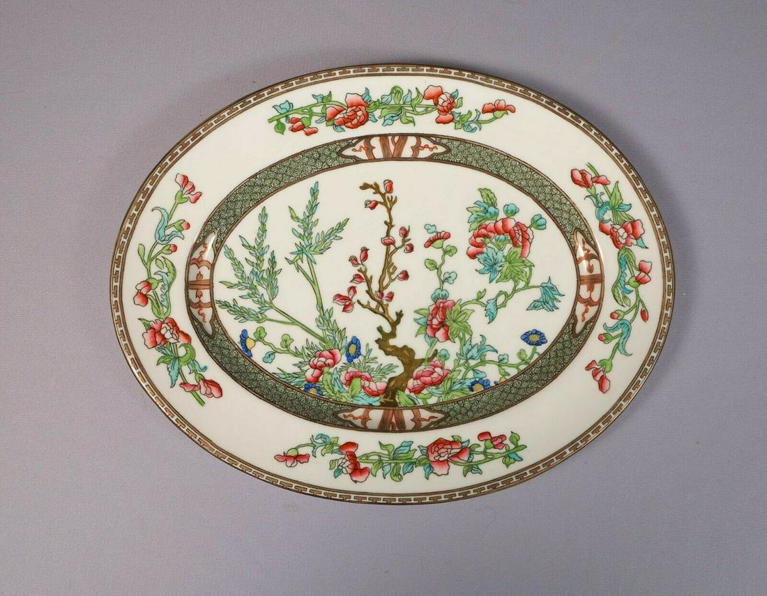 VINTAGE Coalport Indian Tree Large Oval Serving Platter Green Mark (1 of 8)