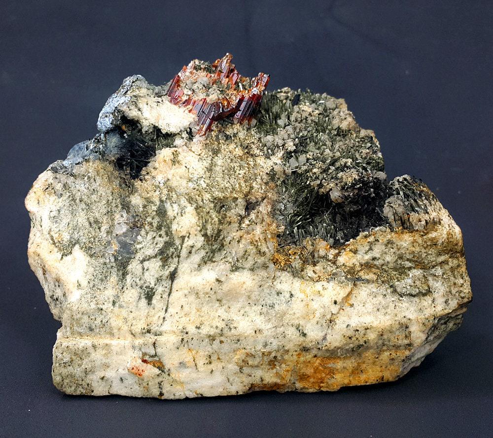 Rare Rutile Rutile Specimen 249.7 Grams Extremely Rare Red (1 of 6)