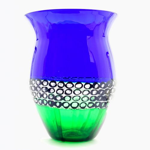 Adriano Dalla Valentina - Murano glass incalmo vase with murrine signed (1 of 6)