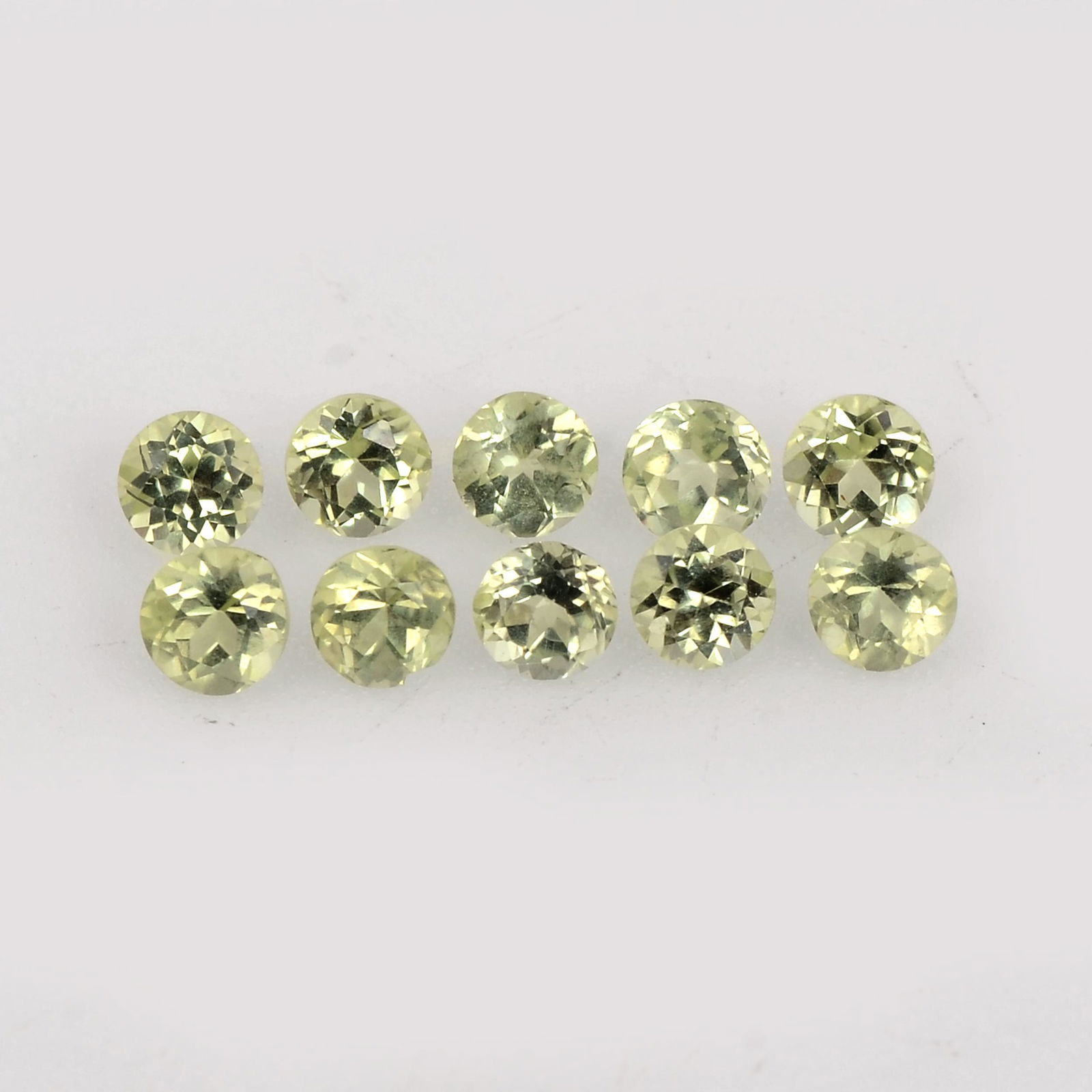 1.4 Carat Green Color Natural Round Peridot Loose Gemstone 10 Pieces (1 of 8)