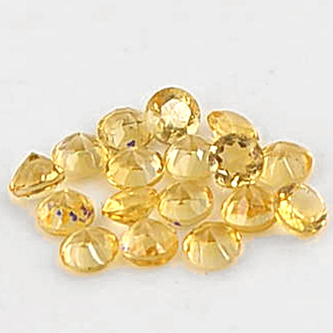 1.04 Carat Yellow Color Natural Round Citrine Loose Gemstone 17 Pieces (1 of 5)