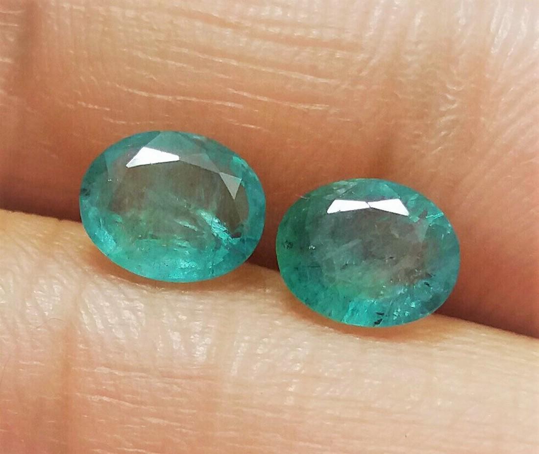 Pair of Natural Emerald Oval Shape (1 of 2)