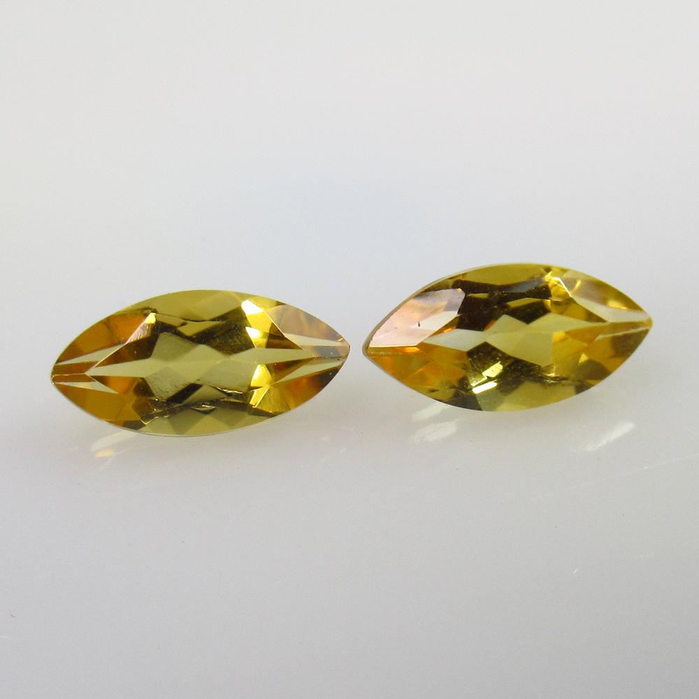 3.86 Ctw Natural Yellow Citrine Marquise Pair (1 of 2)