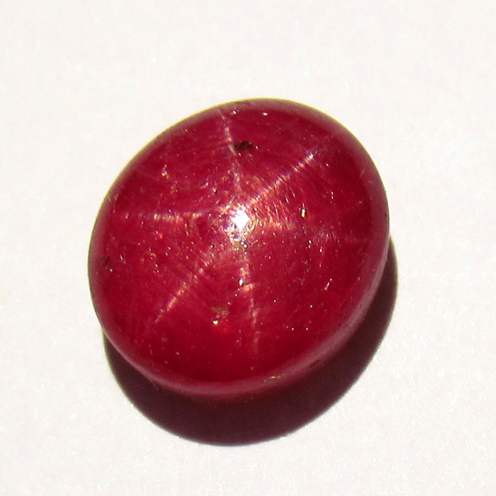 3.87 Ctw Natural Six Line Star Ruby Oval Cab (1 of 2)