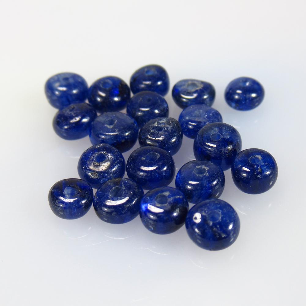 13.96 Ctw Natural 19 Blue Sapphire Round Beads (1 of 2)