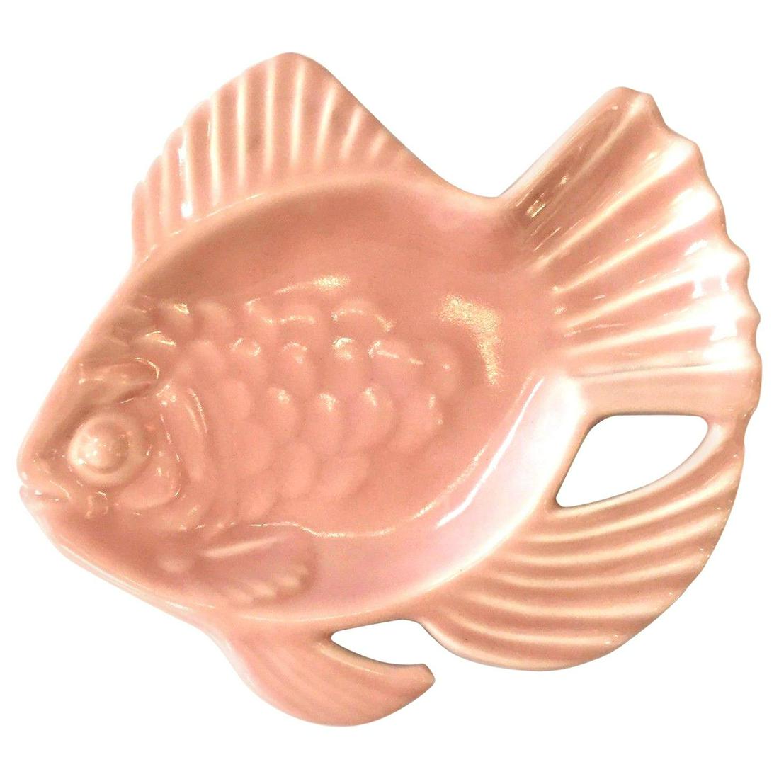 Rookwood Pink Pottery Aloha Fish Candy Dish (1 of 4)