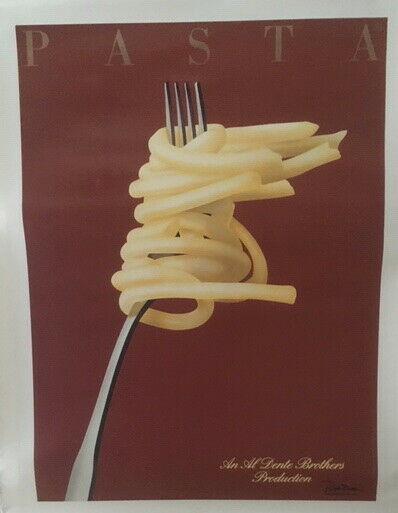 Original Vintage Razzia Pasta Poster Linen Backed (1 of 3)