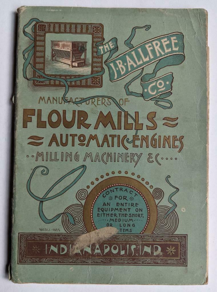 1889 J. B. ALLFREE CO Indianapolis IN FLOUR MILL AUTO ENGINE MILLING