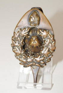 Boston Terrier Dog w/ Wreath Brass Doorknocker: Title: Boston Terrier Dog w/ Wreath Brass DoorknockerAdditional Information: A Boston Terrier wearing studded collar with wreath cast brass Antique Doorknocker. Embossed three dimensional Boston