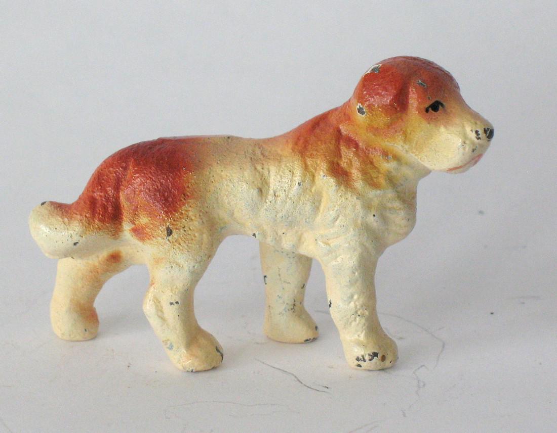 Vintage cast iron St. Bernard dog figure. (1 of 2)