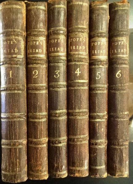 1756 Six Volumes Pope Iliad of Homer (1 of 6)