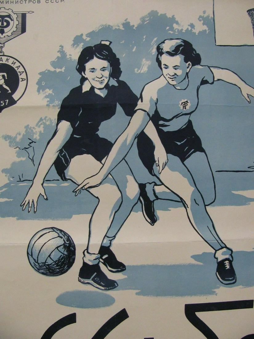 Russian soviet original propaganda poster 1957 (1 of 8)