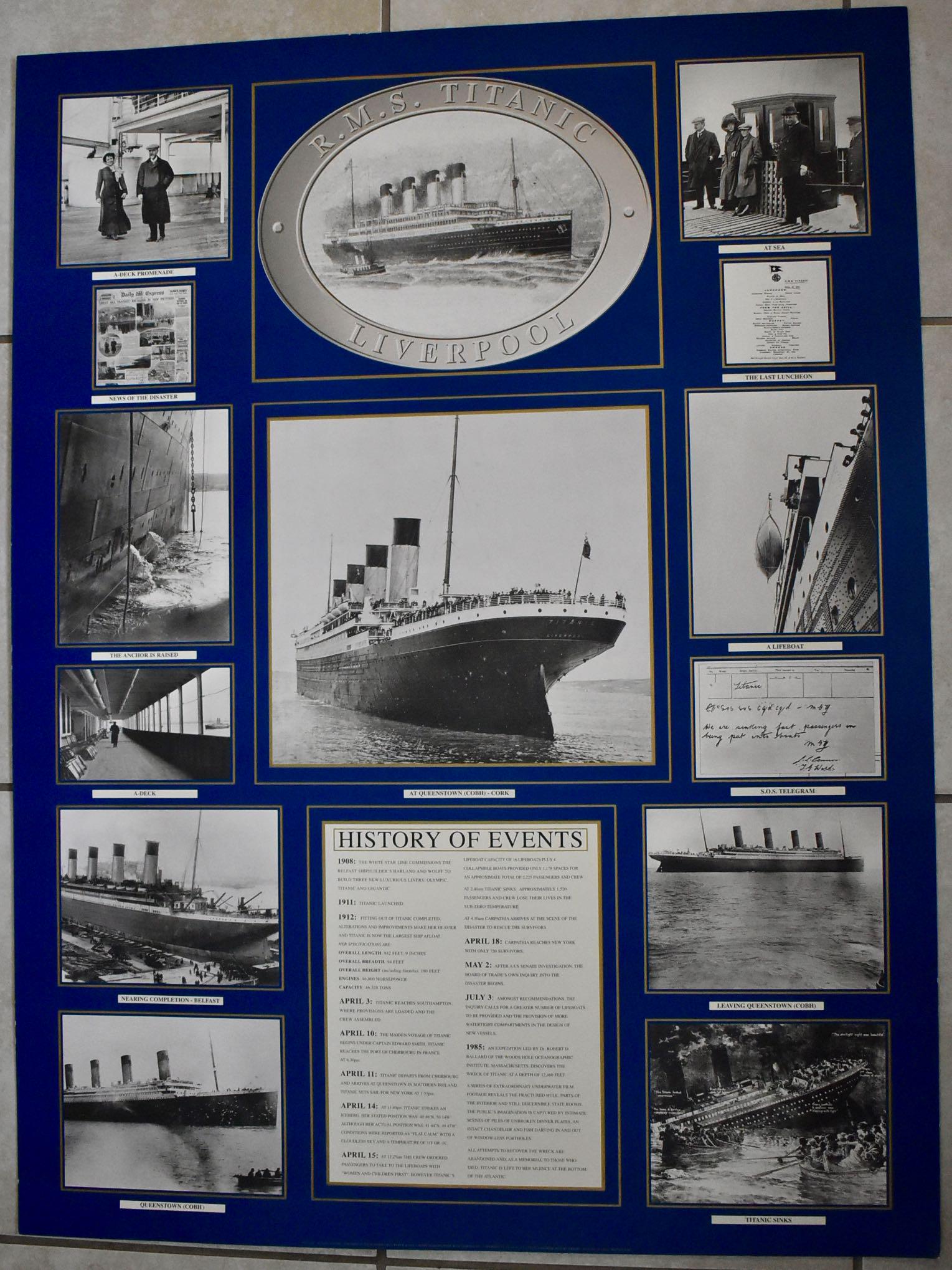 R.M.S. Titanic Liverpool History of Events Collage Poster (1 of 9)