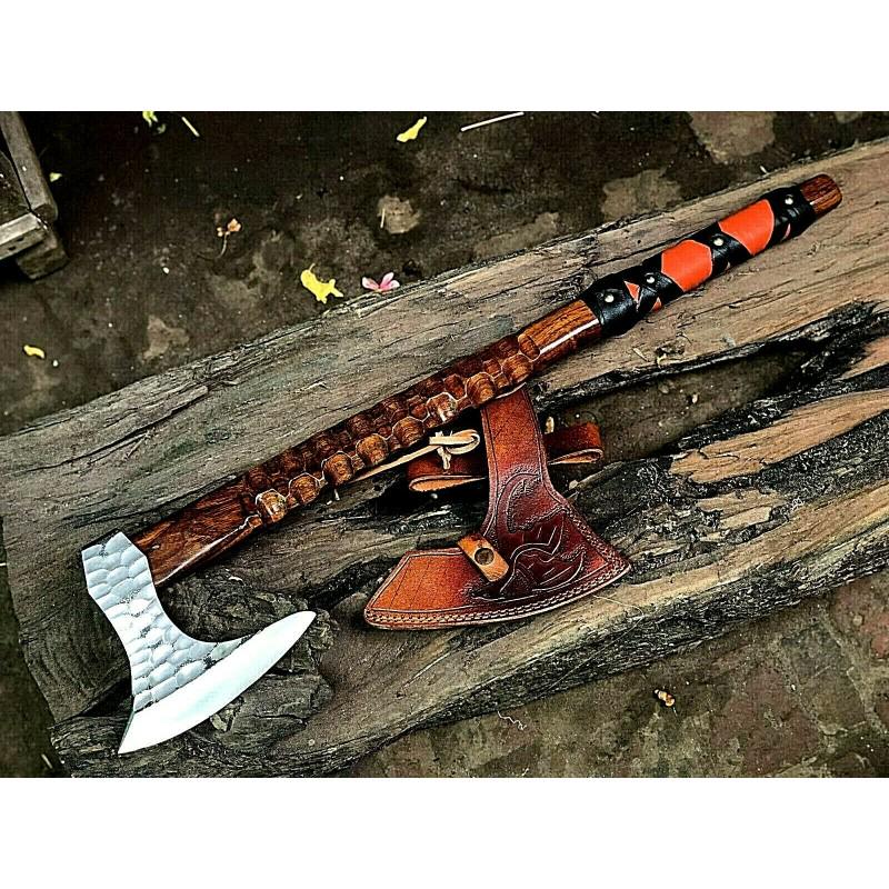 Viking axe tomahawk hatchet hunting steel wood forest (1 of 5)