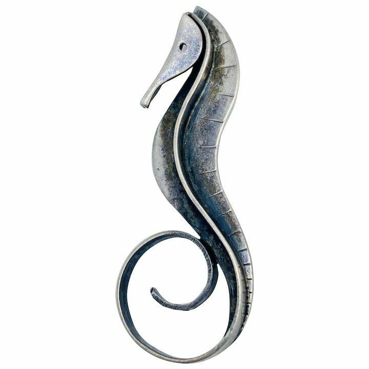 Vintage Sterling Silver Seahorse Brooch by Paul Lobel (1 of 10)
