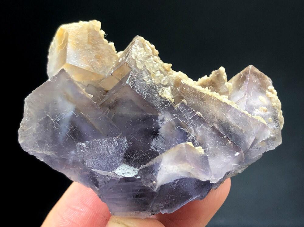 Fluorite Specimen , Cubes Fluorite Fine Bluish Phantom Flourite Crystals 59 Gram 55*35*25 mm (1 of 4)