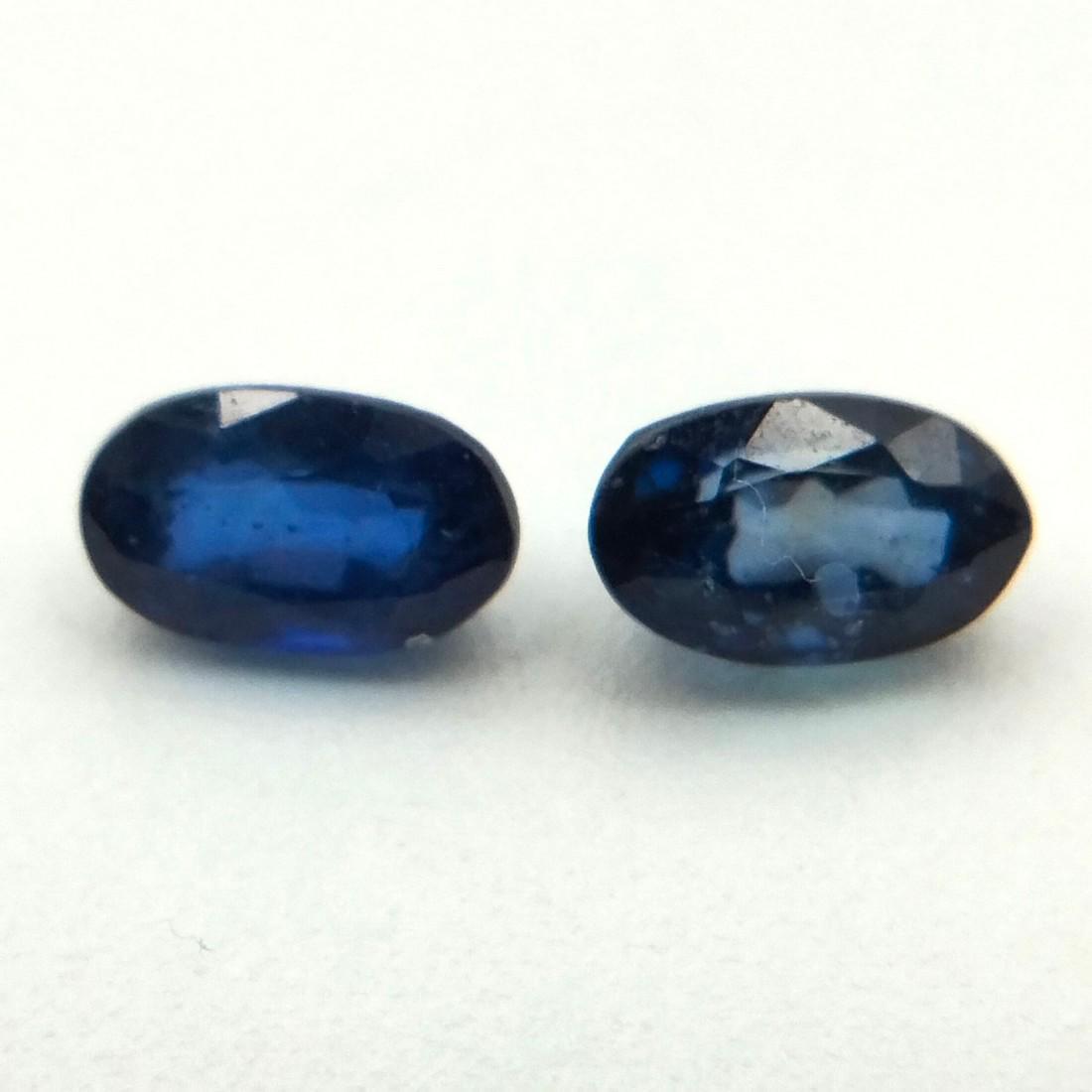 Natural Oval Cut 0.80 Carats Sapphire Loose Gemstone 2 pac (1 of 9)