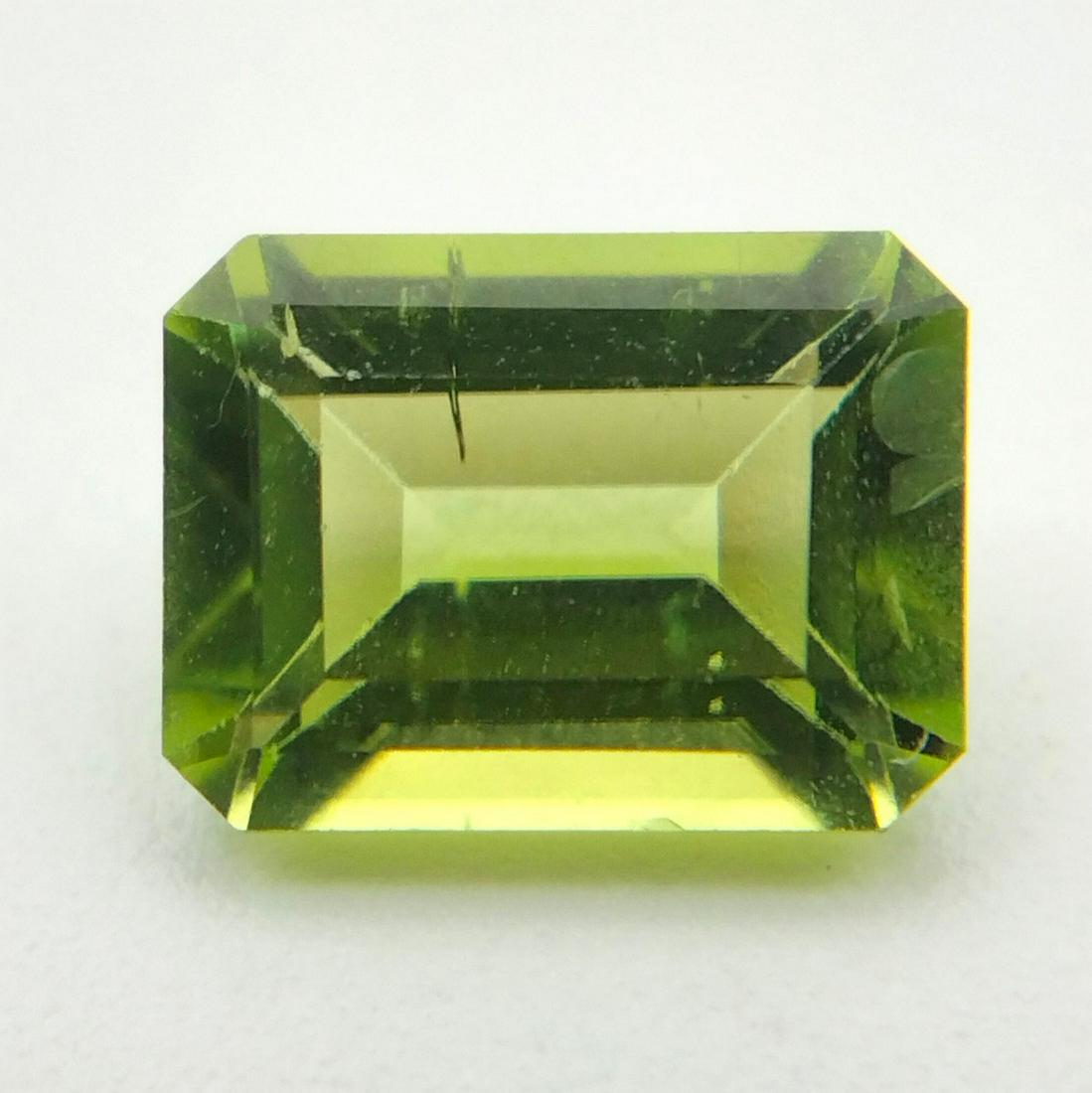 Natural Emerald Cut 1.59 Carats Olivine Loose Gemstone (1 of 8)
