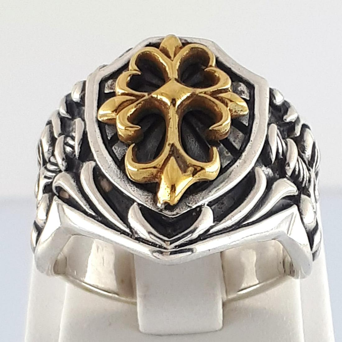 925 Sterling Silver - Ring: Ring Gender : Men Material : 925 Sterling Silver Weight : 20,69 gr Condition : NEW / Unused Size : US:12½ , EU:68.5 , UK:Y , D:22 mm Free resizing on demand Item no:C251