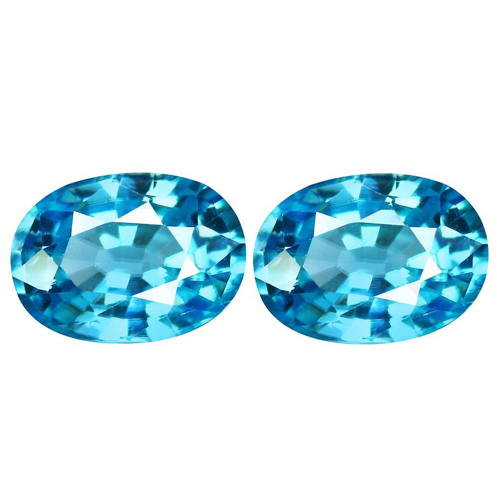 2.34Ct IF 2Pcs Pair Oval Cut 7 x 5 mm AAA Natural Blue Zircon: Title: 2.34Ct IF 2Pcs Pair Oval Cut 7 x 5 mm AAA Natural Blue Zircon Color/Clarity: blue/IF Gemstone Type: natral/heated Carat Weights: 2.34 Size/Dimensions: 6.86 x 4.94 x 3.00 MM Origin: Cambodia Res