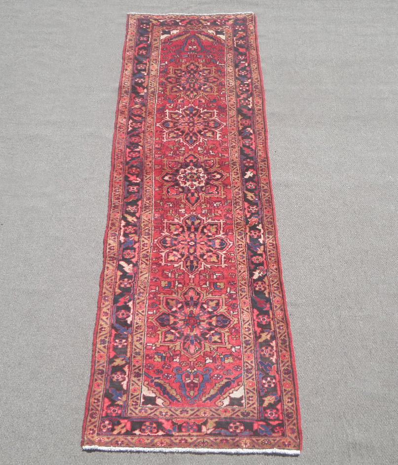 Semi Antique Persian Heriz 10.9x3.6 (1 of 5)