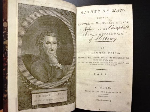 1792 Thomas Paine Rights of Man Parts I and II (1 of 10)