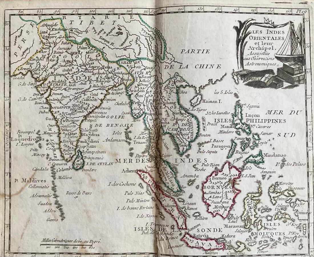 India with Southeast Asia. 1780 by J. de la Porte, Paris (1 of 1)