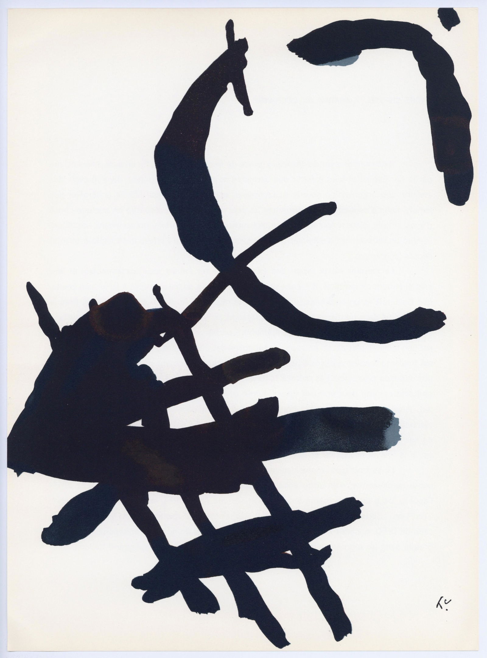 Pierre Tal-Coat original lithograph "Oiseau et son ombre" (1 of 1)