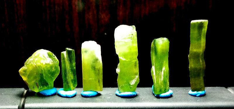 14 Grams Beautiful Lot Of 6 Peridot Crystal Specimen From (1 of 5)