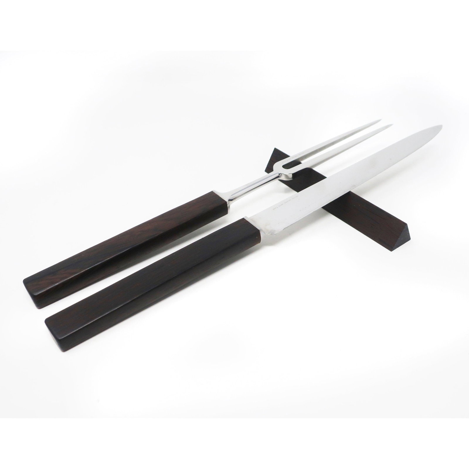 Danish Modern Rosewood Carving Set by Magnus Stephensen for Georg Jensen (1 of 9)