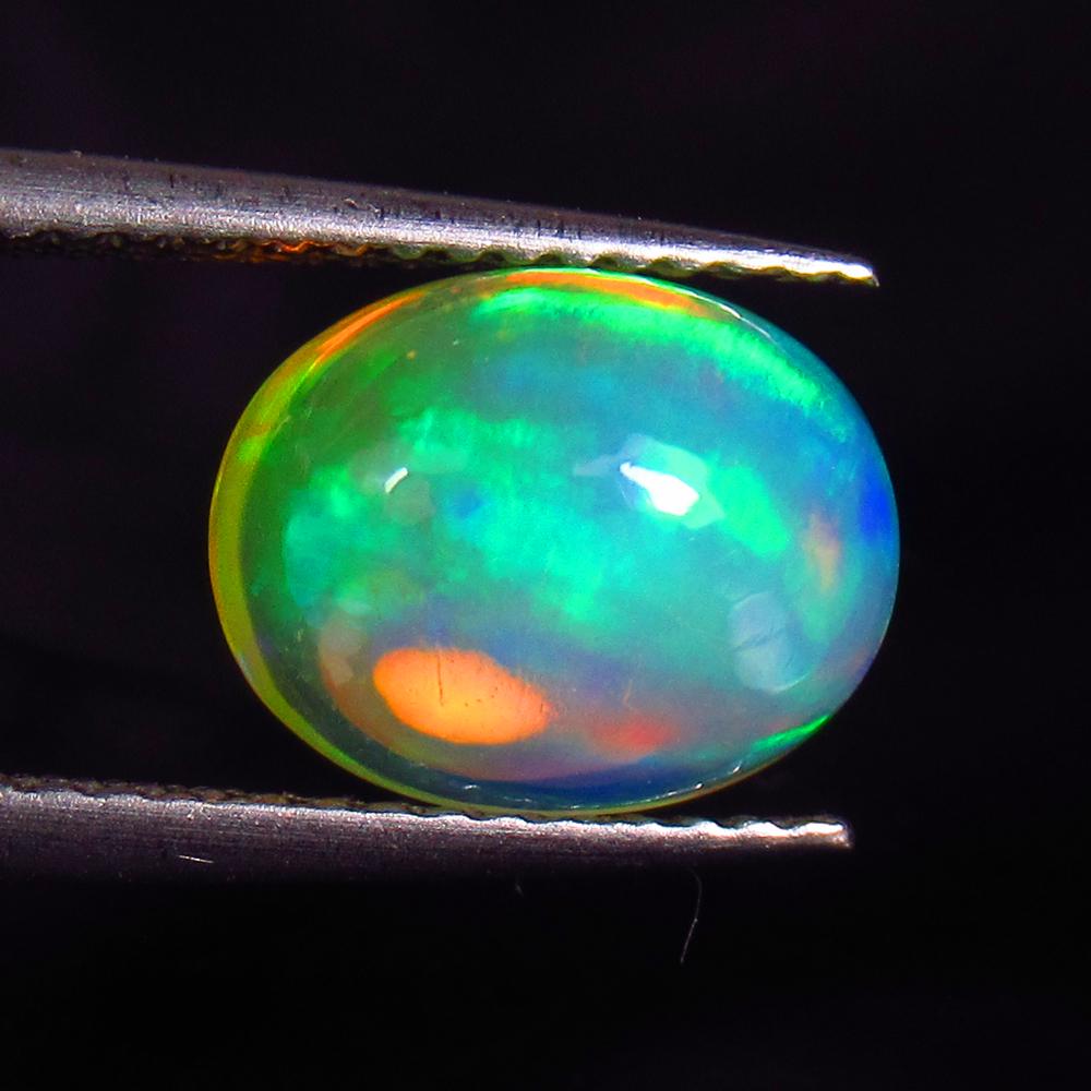 2.24 Ctw Natural Multi-Color Fire Opal Oval Cab (1 of 2)